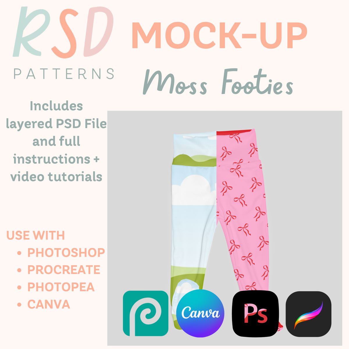 Moss Footie Pants Digital Sewing Pattern Mock-Up