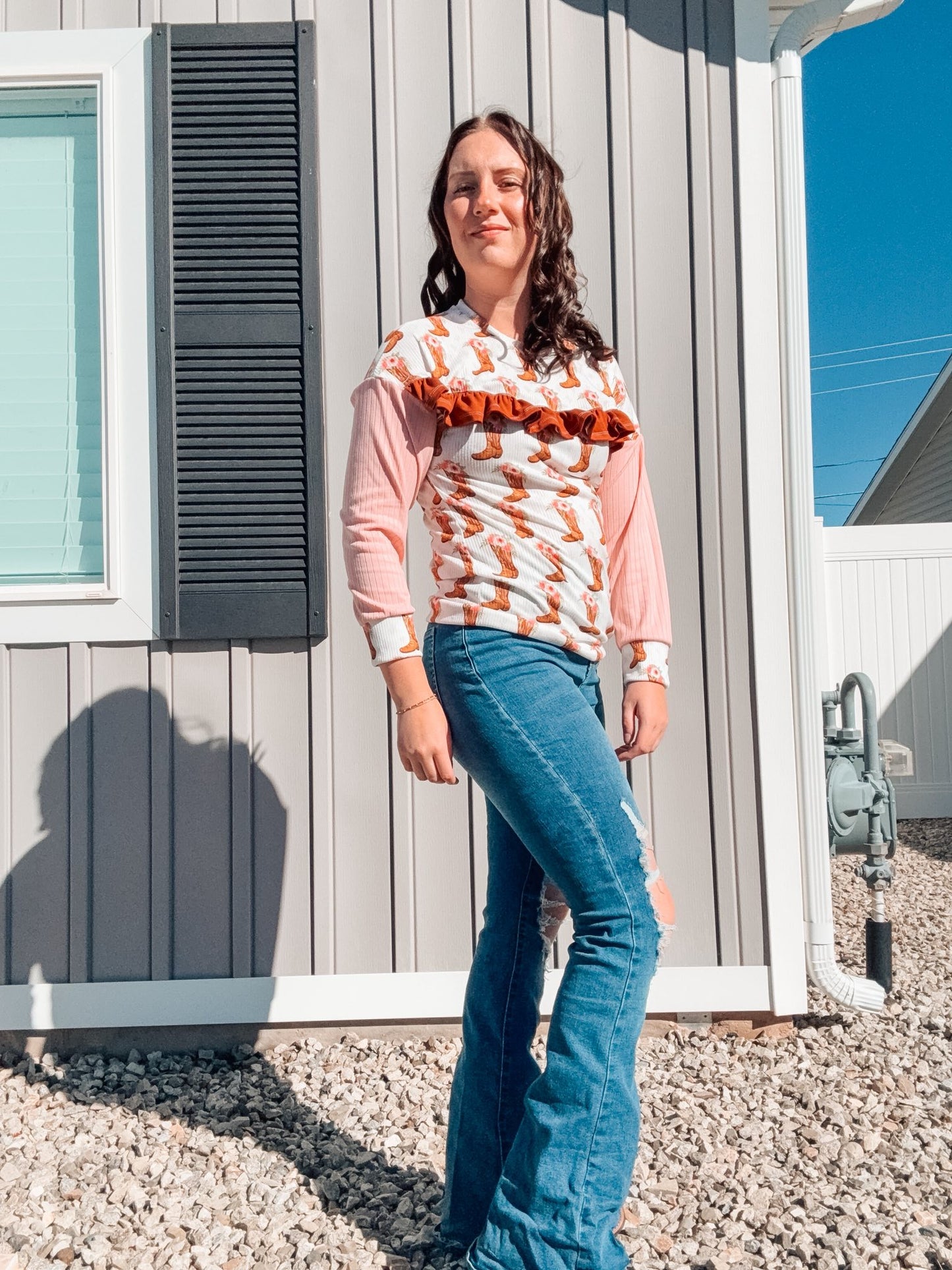 Youth Dakota Ruffle Dolman PDF