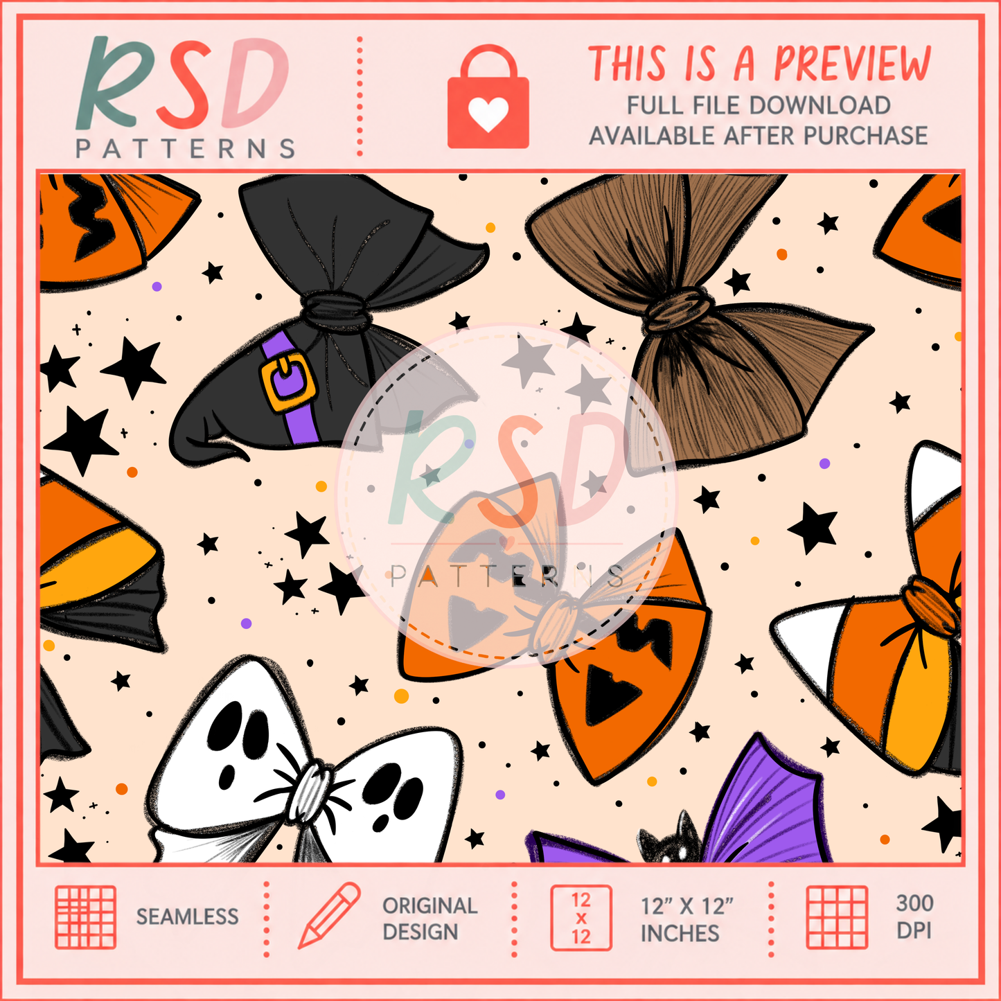 Spooky Bows Seamless File