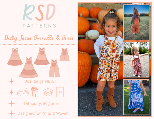 Baby Jessie Overalls/Dress PDF