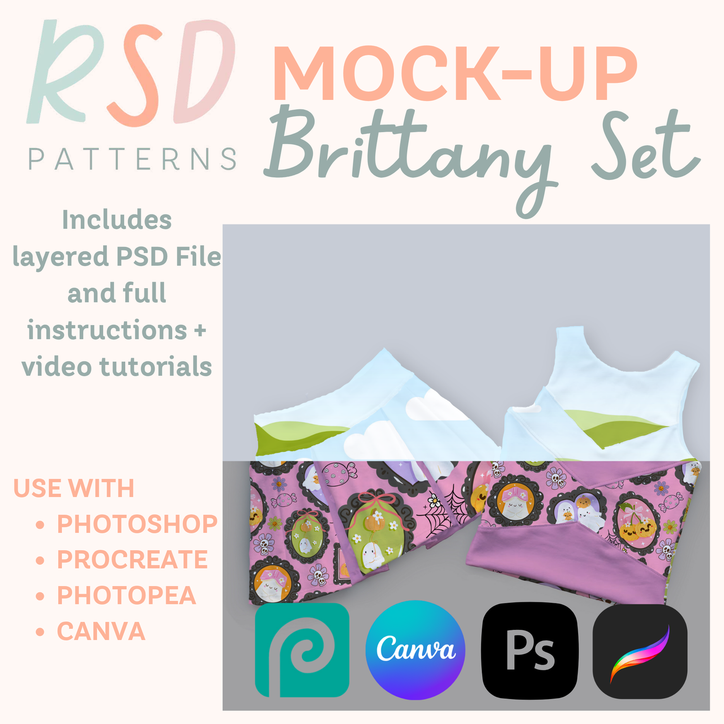 Brittany Set Digital Sewing Pattern Mock-Up