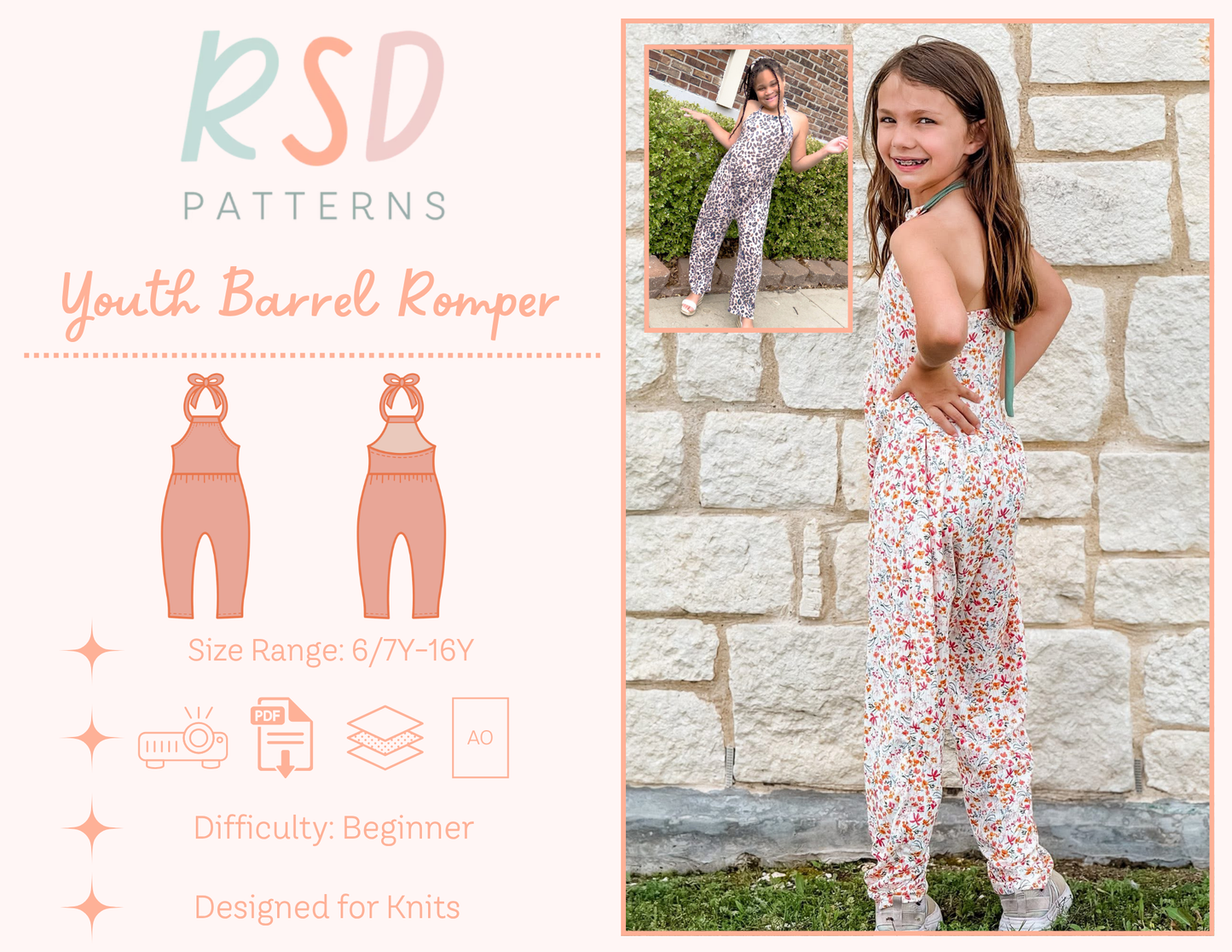Youth Barrel Romper PDF