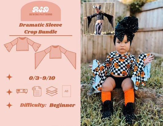 Dramatic Sleeve Crop Bundle - Bell + High-Low PDF