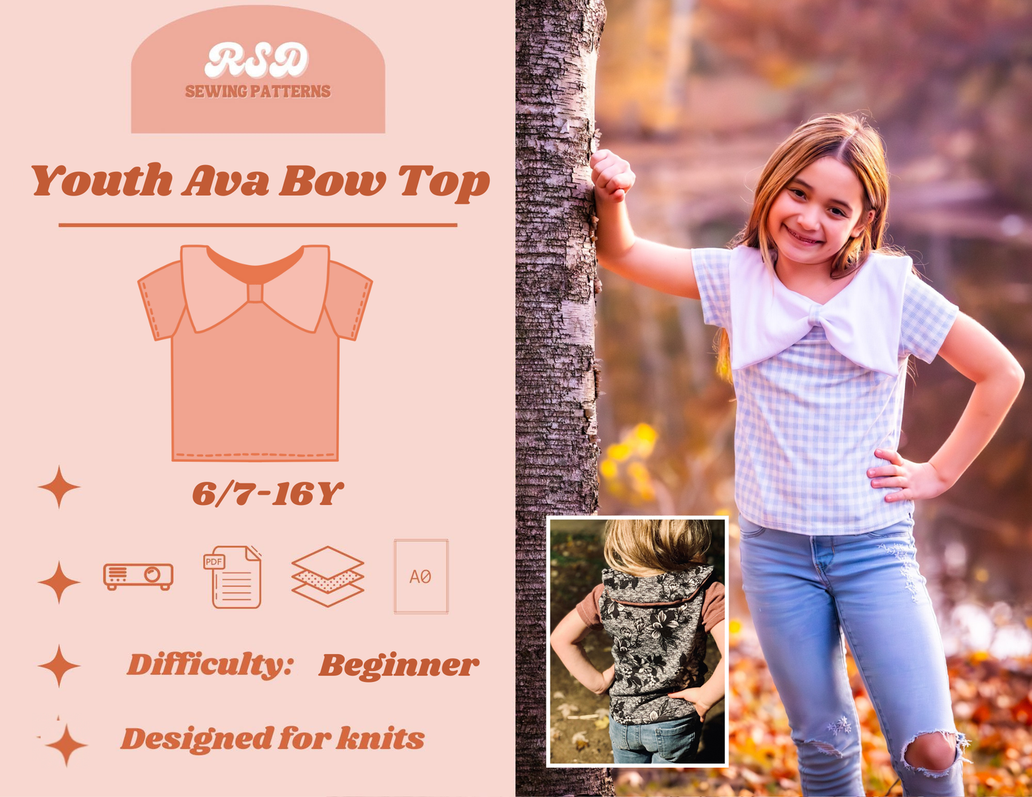 Youth Ava Bow Top PDF