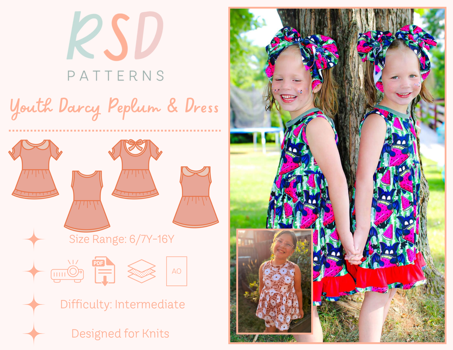 Youth Darcy Peplum & Dress PDF