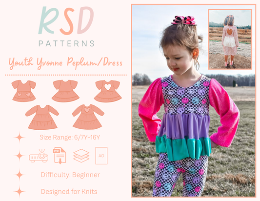 Youth Yvonne Peplum/Dress PDF