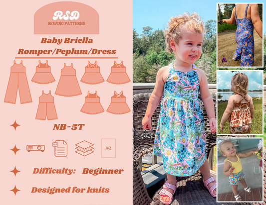 Baby Briella Romper/Peplum/Dress PDF