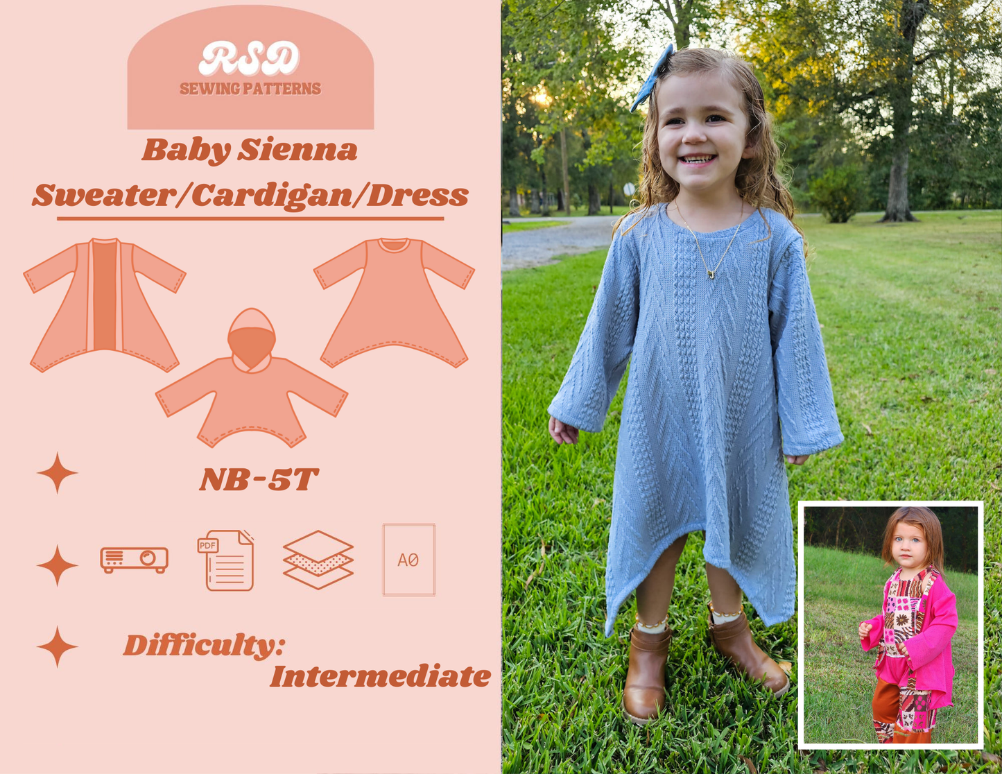 Baby Sienna Sweater/Cardigan/Dress PDF