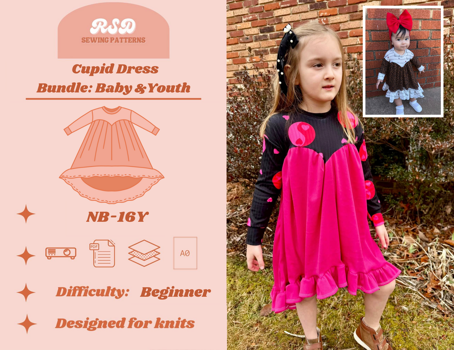 Baby & Youth Cupid Dress Bundle PDF