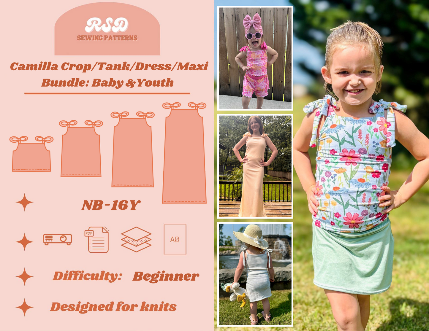 Baby & Youth Camilla Crop/Tank/Dress/Max Bundle PDF