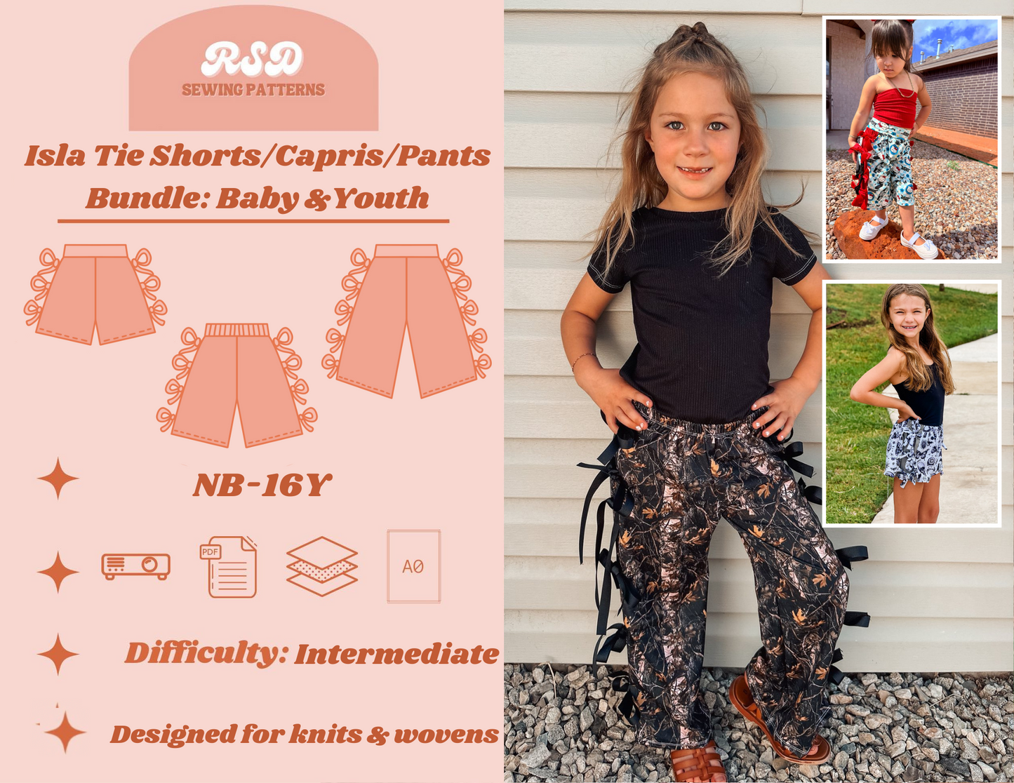 Baby & Youth Isla Tie Short/Capris/Pants Bundle PDF