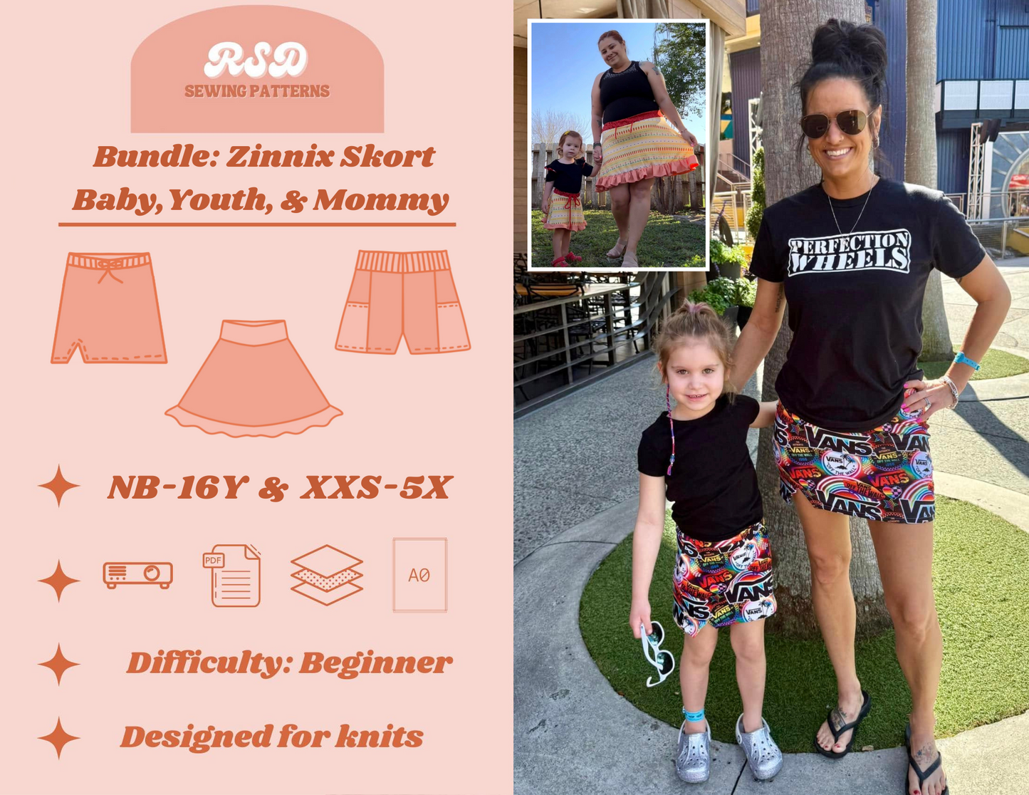 Baby, Youth, & Mommy Zinnix Skort Bundle PDF