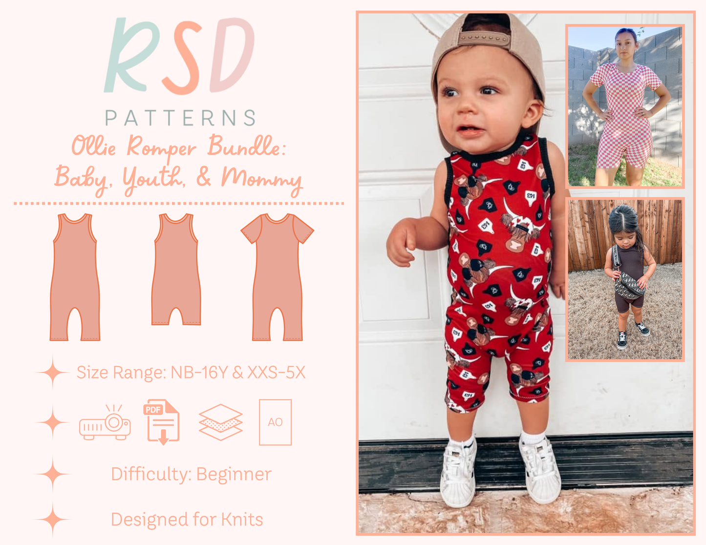 Baby, Youth, & Mommy Ollie Romper Bundle PDF