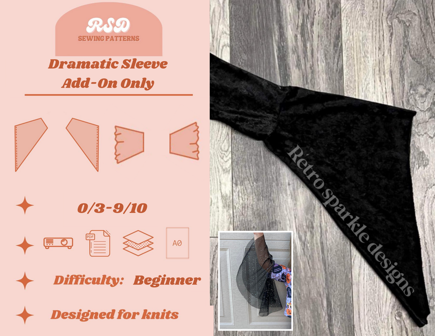 Dramatic Sleeve ADD ON ONLY PDF