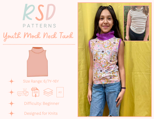 Youth Mock Neck Tank PDF