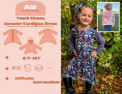 Youth Sienna Sweater/Cardigan/Dress PDF