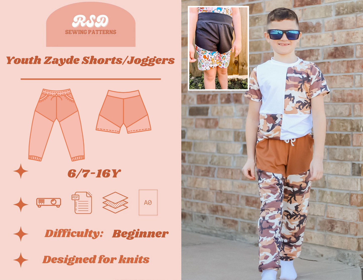 Youth Zayde Shorts/Joggers PDF