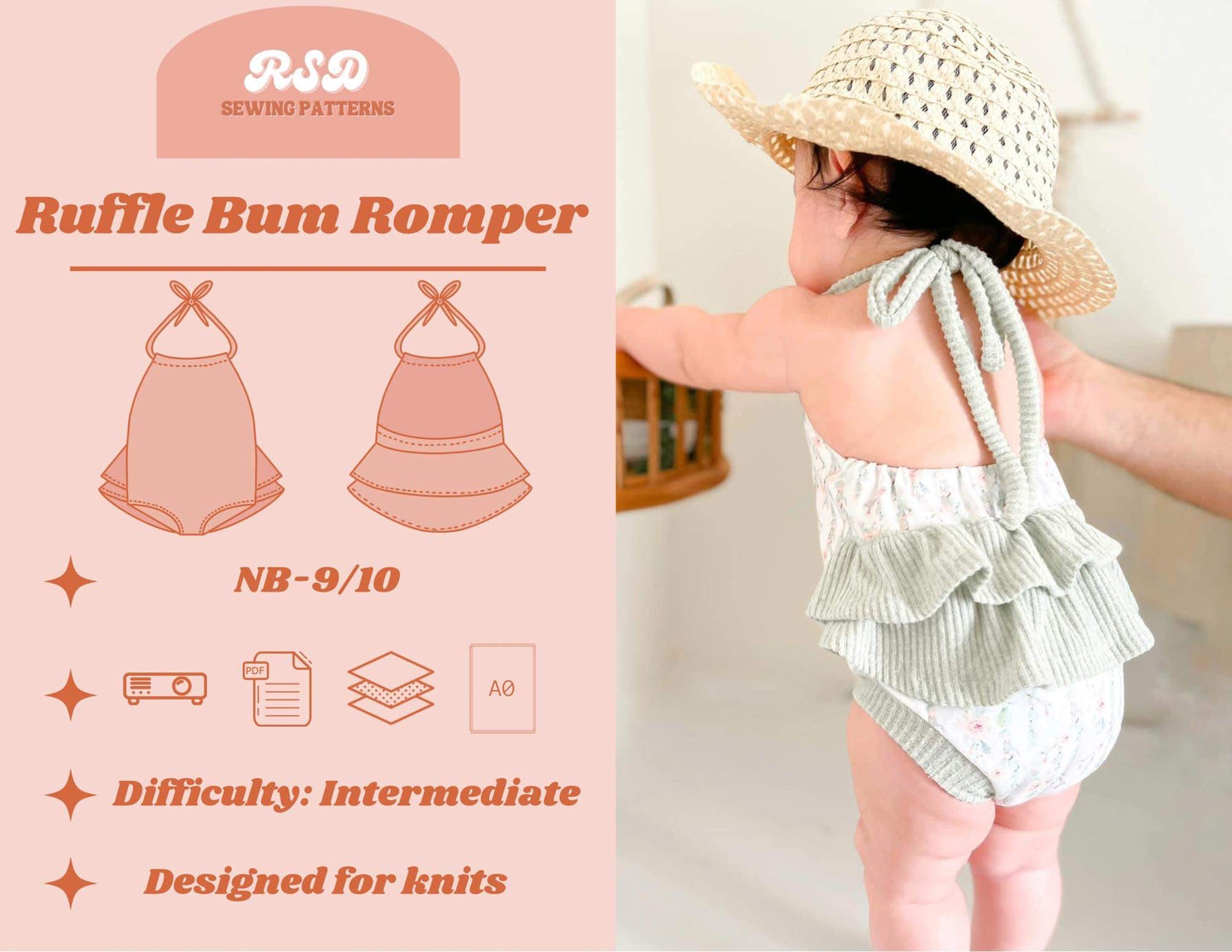 Ruffle Bottom Romper PDF